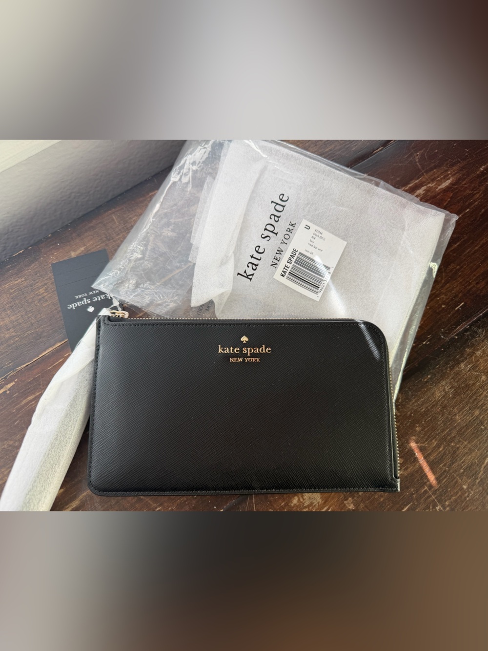 Kate Spade Black Lucy Medium Wristlet